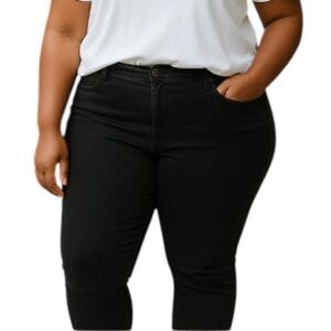 LEVIS Premium 720 Super Skinny Jeans Black Stretch Denim Plus Size 24W